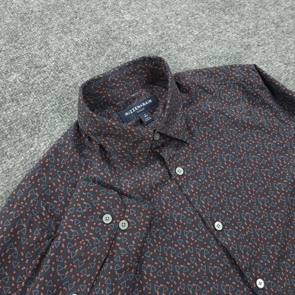 Mizzen Main Shirt Mens S Blue Corner Pocket Billiards Leeward Trim‎ Fit Stretch